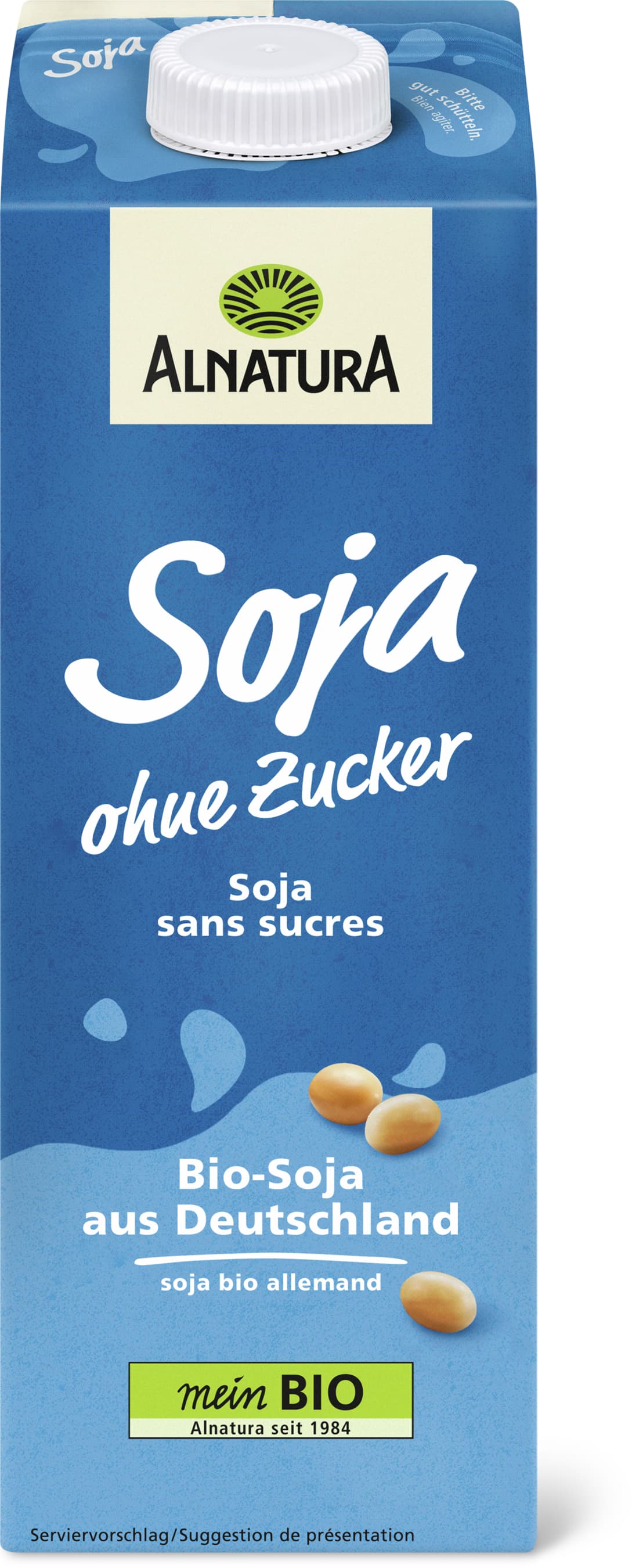 Alnatura Sojadrink Bio, Nature, vegan, ohne Zuckerzusatz 1l